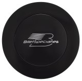 Billet Specialties Horn Buttons BLK32625 Button, Aluminum, Large Trim, Black Anodized, Logo, Each thumbnail 1