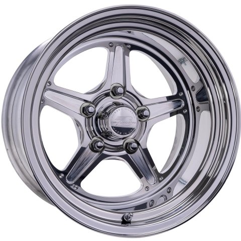 Billet Specialties Street Lite Polished Wheels 15x10 Wheel, Series, Aluminum, Polished, 15 in. x 10.00 in., 5 x 4.50 in. Bolt Circle, 6.500 in. Backspacing, Each thumbnail 1
