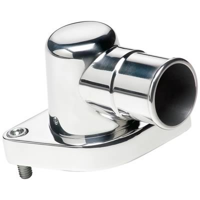 Billet Specialties Thermostat Housings 90730 Water Neck, Aluminum, Polished, 0 Degree, Ford, FE Engines, Each thumbnail 1