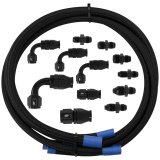 Billet Specialties Power Steering Hose Kits BLK77900 Set, Black, Stainless Steel, with Aluminum Fittings -details in Applications Section, 3,000 psi Operating Pressure, Kit thumbnail 3