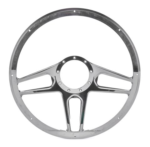 Billet Specialties Half-Wrap Steering Wheels BC34051 Wheel, Half-Wrap, 6-spoke, Polished Aluminum Spokes, 15 1/2 in. Diameter, Each thumbnail 1