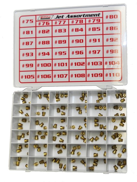 Quick Fuel Gasoline Jet Kits 36-436QFT Carburetor Assortment, Gasoline, 75-110, 4-Each, 1/4 in.-32 Thread, Kit thumbnail 1