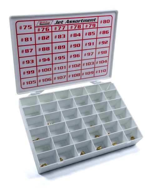 Quick Fuel Gasoline Jet Kits 36-436QFT Carburetor Assortment, Gasoline, 75-110, 4-Each, 1/4 in.-32 Thread, Kit thumbnail 2