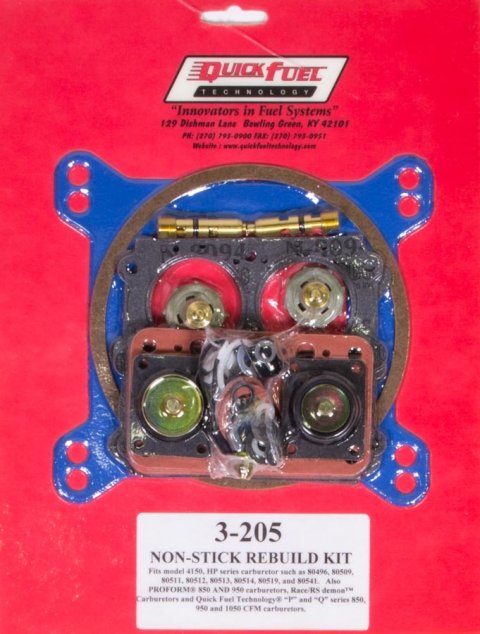Quick Fuel Performance Carburetor Rebuild Kits 3-205QFT Kit, Performance, Non-Stick Blue Gaskets, Holley, 4150 Models, Kit thumbnail 2