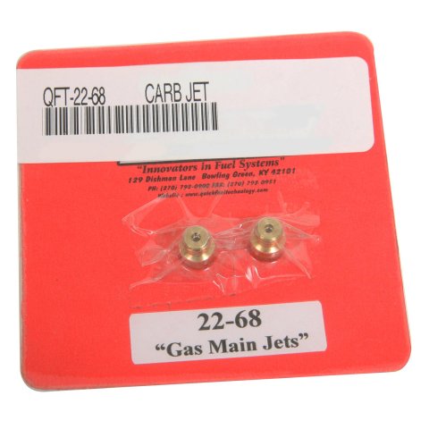 Quick Fuel Standard Main Jets 22-68QFT Carburetor Jets, Main, Fuel, Size 68, Gasoline, Pair thumbnail 1