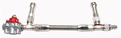 Quick Fuel Carburetor Lines 34-8000BPQFT Line, Braided Stainless Steel, Aluminum, Holley, Fuel, -8 AN Inlet, 7/8 in.-20 Thread, Each thumbnail 1