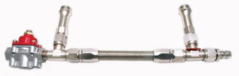 Quick Fuel Carburetor Lines 34-8000BPQFT Line, Braided Stainless Steel, Aluminum, Holley, Fuel, -8 AN Inlet, 7/8 in.-20 Thread, Each thumbnail 2