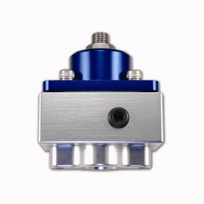 Quick Fuel Pressure Regulators 30-1899QFT Regulator, 4 1/2-9 psi, Aluminum, Blue Anodized, Alcohol, Universal, Each thumbnail 1
