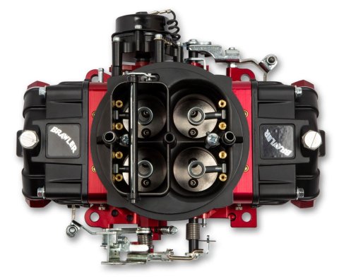 Quick Fuel Brawler Street Series 600 CFM 4-Barrel Carburetor BR-67316 Carburetor, Series, cfm, Mechanical Secondary, Electric Choke, 4-Barrel, Square Bore, Black, Red Anodized Metering Blocks, Each thumbnail 1