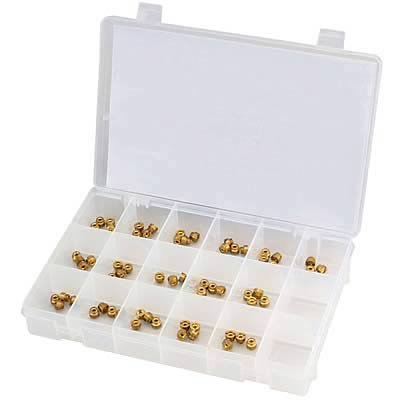 Quick Fuel Alcohol Jet Kits 36-10QFT Carburetor Jets, Alcohol, Brass, 5/16 in.-32, Sizes 132-172, Four of Each Size, Kit thumbnail 1