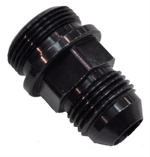 Quick Fuel Carburetor and System Fittings 19-38QFT Fitting, Carb Inlet Type, Aluminum, Black Anodized, 7/8-20 in. Male Threads, -8 AN Male Threads, Each thumbnail 2