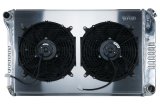 Cold Case Performance Aluminum Radiator Modules for 1970-1981 CAMARO - CHC545K Radiator, Performance, Module, Aluminum, Polished, Crossflow, 2 Row, Dual 12 in. Fans, Chevy, Kit thumbnail 2