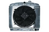 Cold Case Performance Aluminum Radiator Modules CHT562AK Radiator, Performance, Module, Aluminum, Polished, Downflow, 2 Row, Transmission Cooler, Single 16 in. Fan, Chevy, V8, Kit thumbnail 2
