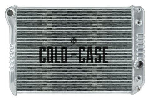 Cold Case Performance Aluminum Radiators for 1991-1996 CORVETTE - CHV721A Radiator, Performance, Aluminum, Polished, Crossflow, 2 Row, Transmission Cooler, No Filler Neck, Chevrolet, Each