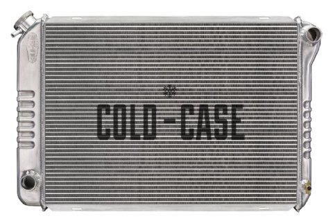 Cold Case Performance Aluminum Radiators LMM570-5 Radiator, Performance, Aluminum, Polished, Crossflow, 2 Row, Coyote Swap, Ford, Each thumbnail 2