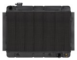 Cold Case Night Rider Series Performance Aluminum Radiators CHE542AB Radiator, Performance, Aluminum, Black, Downflow, 2-Row, Transmission Cooler, Chevy, Each thumbnail 2