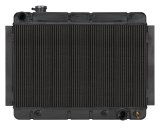 Cold Case Night Rider Series Performance Aluminum Radiators CHE542AB Radiator, Performance, Aluminum, Black, Downflow, 2-Row, Transmission Cooler, Chevy, Each thumbnail 3