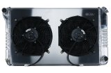 Cold Case Performance Aluminum Radiator Modules for 1970-1981 FIREBIRD - GPF18K Radiator, Performance, Module, Aluminum, Polished, Crossflow, 2 Row, Dual 12 in. Fans, Pontiac, Kit thumbnail 2