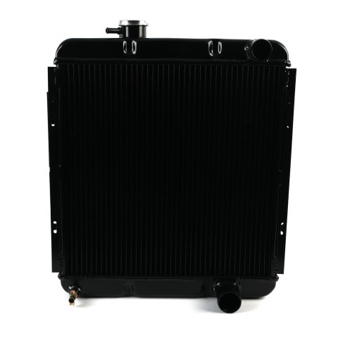 Cold Case Night Rider Series Performance Aluminum Radiators FOM564B Radiator, Performance, Aluminum, Black, Downflow, 2 Row, Ford, Each