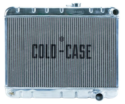 Cold Case Performance Aluminum Radiators for 1965 GTO - GPG19 Radiator, Performance, Aluminum, Polished, Downflow, 2 Row, Pontiac, GTO, Tri-Power, Each