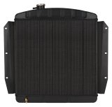 Cold Case Night Rider Series Performance Aluminum Radiators for 1955-1959 SUBURBAN, TRUCK, TRUCK - GMT567AB Radiator, Performance, Aluminum, Black, Downflow, 2 Row, V8, Transmission cooler, Chevy, GMC, Each thumbnail 2