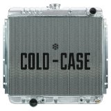 Cold Case Performance Aluminum Radiators FOM560A Radiator, Performance, Aluminum, Polished, Downflow, 2 Row, Transmission Cooler, Ford, Mercury, Each thumbnail 2
