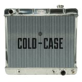 Cold Case Performance Aluminum Radiators GMT555A Radiator, Performance, Aluminum, Polished, Downflow, 2 Row, Transmission Cooler, Chevy, GMC, Truck, Each thumbnail 2