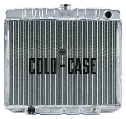 Cold Case Performance Aluminum Radiators for 1966-1967 FAIRLANE - FOF585 Radiator, Performance, Aluminum, Polished, Downflow, 2 Row, Ford, Fairlane, Each