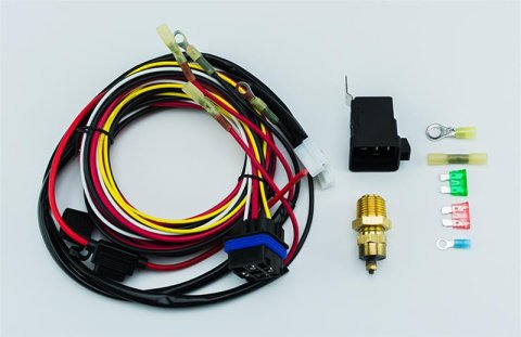 Cold Case Electric Fan Wiring Kits EF-1 Switches, Thermal, Kit, Singe/Dual Fans, 190 Degrees F Turn-On, Non-Adjustable, Relay Included, Kit thumbnail 2