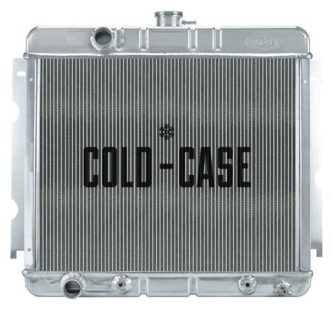 Cold Case Performance Aluminum Radiators for 1967-1969 BARRACUDA, DART, VALIANT - MOP756A Radiator, Performance, Aluminum, Polished, Downflow, 2 Row, Transmission Cooler, Dodge, Plymouth, Each