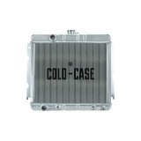 Cold Case Performance Aluminum Radiators for 1967-1969 BARRACUDA, DART, VALIANT - MOP756A-5 Radiator, Performance, Aluminum, Polished, Downflow, 2 Row, with Transmission Cooler, Mopar, Big Block B/RB, Each thumbnail 2