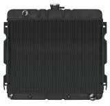 Cold Case Night Rider Series Performance Aluminum Radiators MOP755AB Radiator, Performance, Aluminum, Black, Downflow, 2 Row, Transmission Cooler, V8, Mopar, Each thumbnail 2