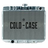 Cold Case Performance Aluminum Radiators for 1967-1970 MUSTANG - FOM588A Radiator, Performance, Aluminum, Polished, Downflow, 2 Row, Transmission Cooler, Ford, Mustang, Big Block, Each thumbnail 2