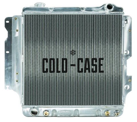 Cold Case Performance Aluminum Radiators for 1987-2006 WRANGLER - MOJ991A Radiator, Performance, Aluminum, Polished, Downflow, 2 Row, Transmission Cooler, Jeep, Wrangler, Each thumbnail 1