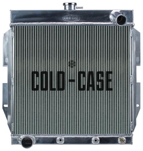 Cold Case Performance Aluminum Radiators for 1955-1957 THUNDERBIRD - FOH586A Radiator, Performance, Aluminum, Polished, Downflow, 2 Row, Ford, Y-block, Each