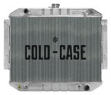 Cold Case Performance Aluminum Radiators MOT561A Radiator, Performance, Aluminum, Polished, Downflow, 2 Row, with Transmission Cooler, with A/C, Dodge, Each thumbnail 1