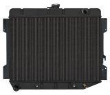 Cold Case Night Rider Series Performance Aluminum Radiators MOP754AB Radiator, Performance, Aluminum, Black, Downflow, 2 Row, Transmission Cooler, V8, Mopar, Each thumbnail 2