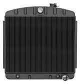 Cold Case Night Rider Series Performance Aluminum Radiators CHT562AB Radiator, Performance, Aluminum, Black, Downflow, 2 Row, Transmission Cooler, Chevy, Tri-Five, V8, Each thumbnail 2