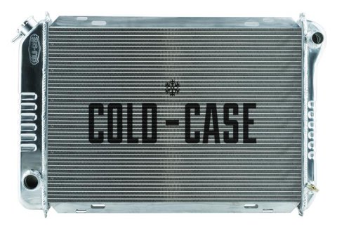 Cold Case Performance Aluminum Radiators for 1987-1993 MUSTANG - LMM570-1 Radiator, Performance, Aluminum, Polished, Crossflow, 2 Row, Ford, Mustang, Each