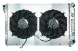 Cold Case Performance Aluminum Radiator Modules for 1984-1987 REGAL - GMB57AK Radiator, Performance, Module, Aluminum, Polished, Crossflow, 2 Row, Transmission Cooler, Dual 12 in. Fans, Buick, Kit thumbnail 1