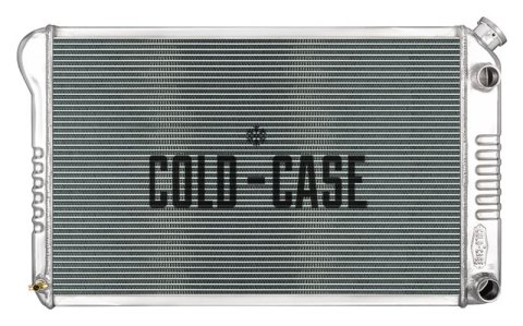 Cold Case Performance Aluminum Radiators GMG544-5 Radiators, LS Swap Style, Aluminum, Crossflow, Dual Row, Right Side Inlet/Outlet, 1.5 in. Diameter Hoses, Buick, Chevy, Oldsmobile, Pontiac, Each