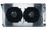 Cold Case Performance Aluminum Radiator Modules GMA42AK Module, Aluminum, Polished, 2-Row, Transmission Cooler, Dual 12 in. Fans, Chevy, Buick, Oldsmobile, Pontiac, Pontiac, Kit thumbnail 2