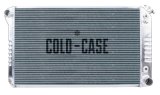 Cold Case Performance Aluminum Radiator Modules GMT556A21K Radiator, Performance, Module, Aluminum, Polished, Crossflow, 2 Row, Transmission Cooler, Dual 12 in. Fans, Chevy, GMC, Kit thumbnail 1
