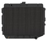 Cold Case Night Rider Series Performance Aluminum Radiators MOP750AB Radiator, Performance, Aluminum, Black, Downflow, 2 Row, Transmission Cooler, V8, Mopar, With A/C, Each thumbnail 2