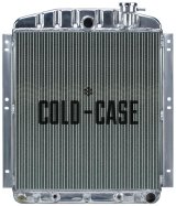 Cold Case Performance Aluminum Radiators for 1950-1954 TRUCK - GMT559A Radiator, Aluminum, Polished, Downflow, 2 Row, Transmission Cooler, GMC, Each thumbnail 1