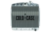 Cold Case Performance Aluminum Radiators CHT562A Radiator, Performance, Aluminum, Polished, Downflow, 2 Row, Transmission Cooler, Chevy, Tri-Five, V8, Each thumbnail 2