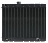 Cold Case Night Rider Series Performance Aluminum Radiators GPG38AB Radiator, Performance, Aluminum, Black, Downflow, 2 Row, Transmission Cooler, V8, Pontiac, GTO, With A/C, Each thumbnail 2