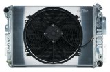 Cold Case Performance Aluminum Radiator Modules CHC11AK Radiator, Performance, Module, Aluminum, Polished, Crossflow, 2 Row, Transmission Cooler, Single Fan, Chevy, Pontiac, Kit thumbnail 1