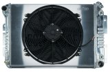 Cold Case Performance Aluminum Radiator Modules CHC11AK Radiator, Performance, Module, Aluminum, Polished, Crossflow, 2 Row, Transmission Cooler, Single Fan, Chevy, Pontiac, Kit thumbnail 2