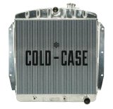 Cold Case Performance Aluminum Radiators GMT567A Radiator, Performance, Aluminum, Polished, Downflow, 2 Row, Transmission Cooler, Chevy, Truck, Each thumbnail 1